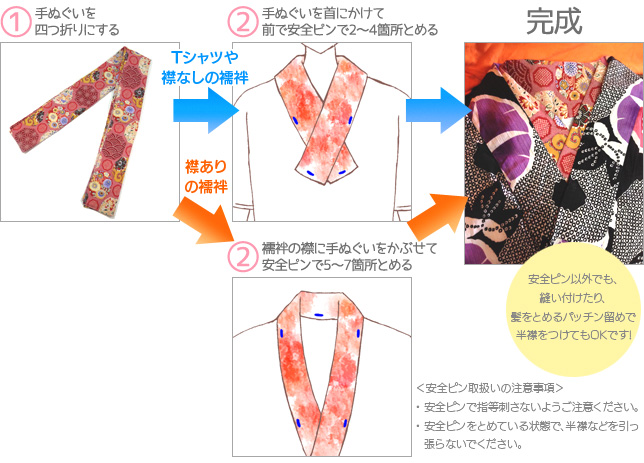 和柄 和風 着物柄の手ぬぐい利用方法リンク